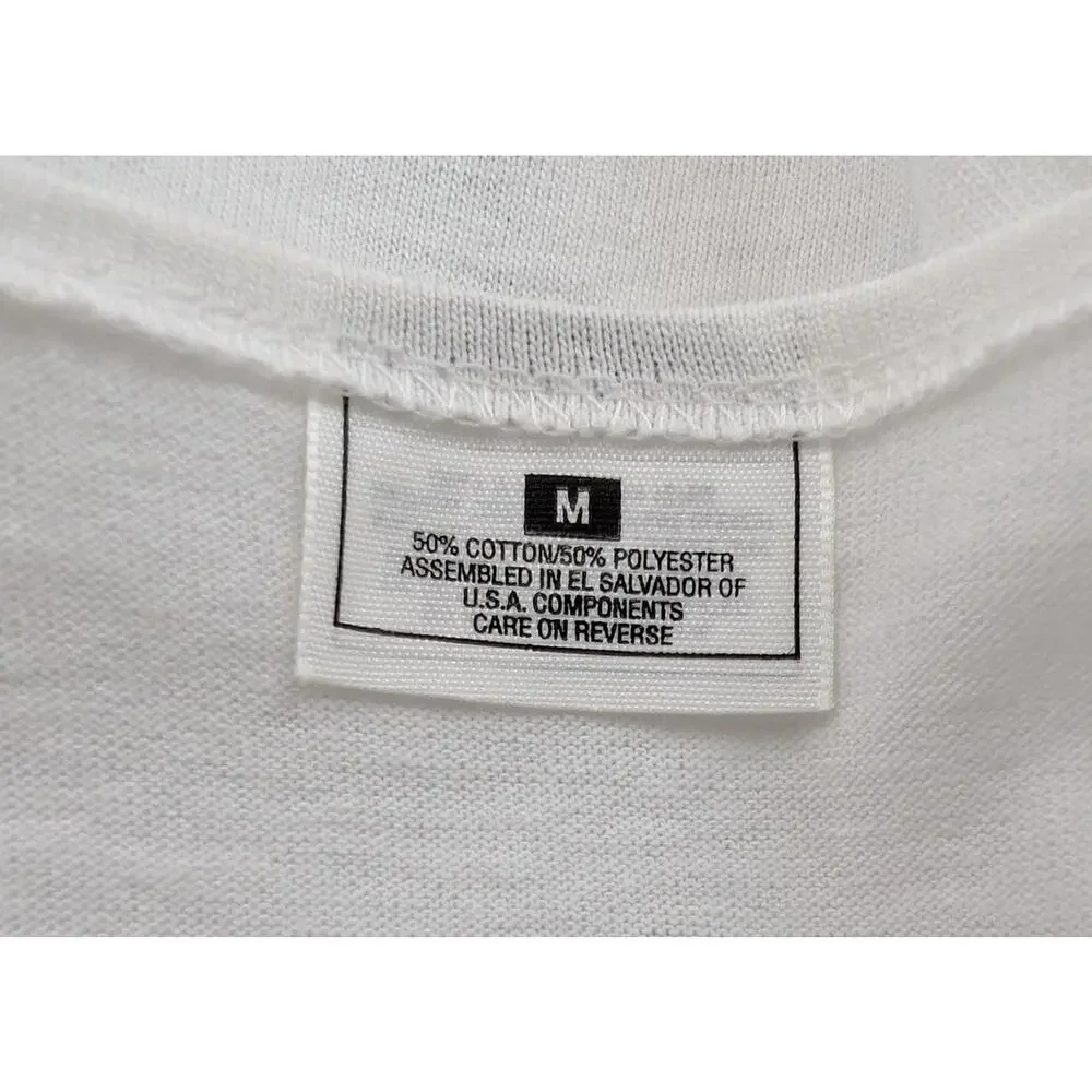 Vintage 90s Top White Lighthouse Beach Sailboats Short Sleeve Misses Size M - Picture 7 of 8